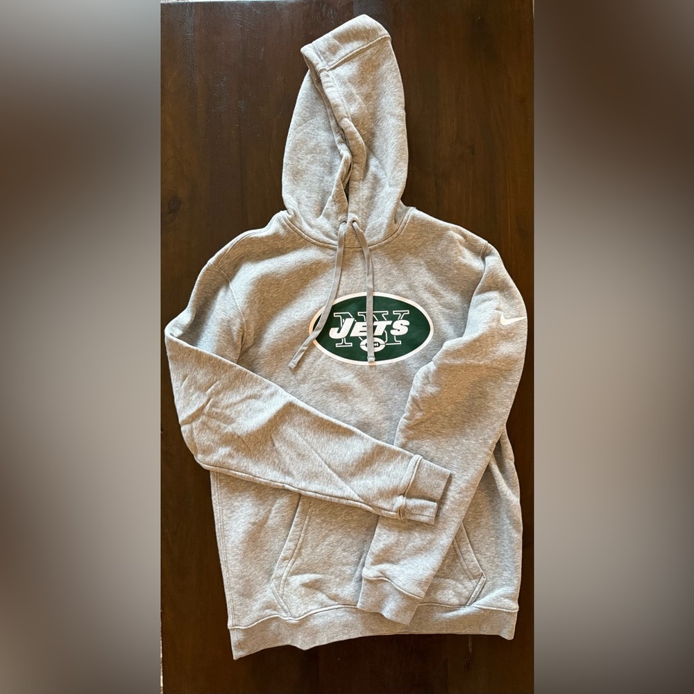 Nike Gray Hoodie with Green Logo